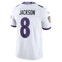 Baltimore Ravens Lamar Jackson White Stitched Limited Jersey