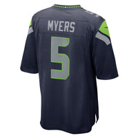 Seattle Seahawks Jason Myers College Navy Game Jersey