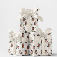 Festive Winter Puppy Gift Wrap, Bernese Mountain Dog Christmas Wrapping Paper, Bernese in the Snow Wrapping Paper, Holiday Pet Gift Wrap