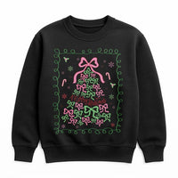 Aesthetic Bow Holiday Sweater, Coquette Christmas Tree Sweatshirt, Adorable Xmas Tree Crewneck, Trendy Holiday Pullover, Christmas Present for Her