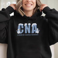 Snowman Certified Nursing Assistant Sweatshirt, CNA Christmas Hoodie, Winter Nurse Holiday Pullover Hoodie, Xmas Nursing Crew Hoodie