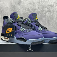 Mid Top Sneakers, Purple Gold Colorway, Lace Up Design, Casual Gift for Sneaker Fans