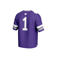 #1 Kansas State Wildcats Lightweight Collegiate Football Fashion Jersey - Purple