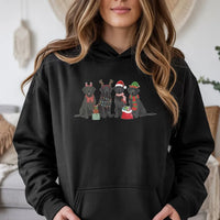 Festive Dog Lover Hoodie, Black Labrador Christmas Hoodie, Retro Lab Holiday Sweatshirt, Adorable Xmas Labrador Pullover Hoodie, Pet Owner Present