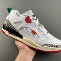 Low Top Sneakers, White Black Red Green Colorway, Lace Up Design, Casual Gift for Sneaker Fans