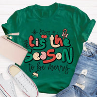 Festive Holiday Teacher Shirt, Tis the Season Christmas Teacher T-Shirt, Adorable Winter Educator Tee, Merry School Staff Present, Teacher Shirt