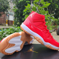 High Top Sneakers, Red Colorway, Lace Up Design, Casual Gift for Sneaker Fans