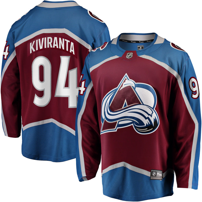 Colorado Avalanche Joel Kiviranta Maroon Home Premier Breakaway Player Jersey