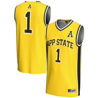 #1 Appalachian State Mountaineers Lightweight Basketball Jersey - Gold