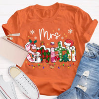 Custom Name Snowflake Holiday Shirt, Personalized Christmas Lights T-Shirt, Matching Family Xmas Graphic Tee, Holiday Season Present