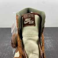 High Top Sneakers, Off White Green Brown Colorway, Lace Up Design, Casual Gift for Sneaker Fans
