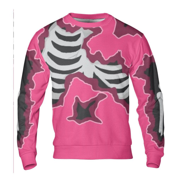 Rib Cage Barbed Wire Heart Sweater, No Hard Feligns Skeleton Ugly Sweater, Goth Ugly Christmas Sweater, Hacci Fleece Holiday 