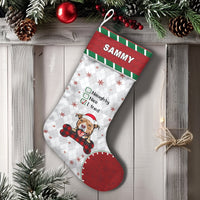 Naughty Nice I Tried Checklist Stocking, Personalized Pitbull Christmas Stocking, Custom Dog Holiday Stocking, Pet Lover Christmas Present