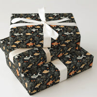 Underwater Christmas Gift Wrap, Whimsical Fish Holiday Wrapping Paper, Pine Branch Star Present Paper, Unique Xmas Gift Wrapping Paper Roll