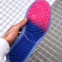 High Top Sneakers, Blue Colorway, Lace Up Design, Casual Gift for Sneaker Fans