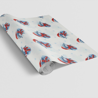 Winter Ocean Holiday Wrapping Paper, Christmas Dolphin Gift Wrapping Paper, Adorable Marine Animal Gift Wrapping Paper, Kids Present Wrap