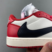 Low Top Sneakers, White Black Red Colorway, Reverse Hook Design, Lace Up Design, Casual Gift for Sneaker Fans