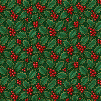 Vintage Holiday Gift Wrap, Victorian Holly Wrapping Paper, Classic Christmas Holly Wrapping Paper, Red Green Xmas Gift Wrap