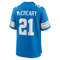 Detroit Lions Roger McCreary Blue Team Game Jersey