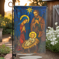 Holy Family Christmas Garden Flag, Stained Glass Nativity Garden Flag, Religious Holiday Yard Flag, Christian Outdoor Flag, Xmas Home Present