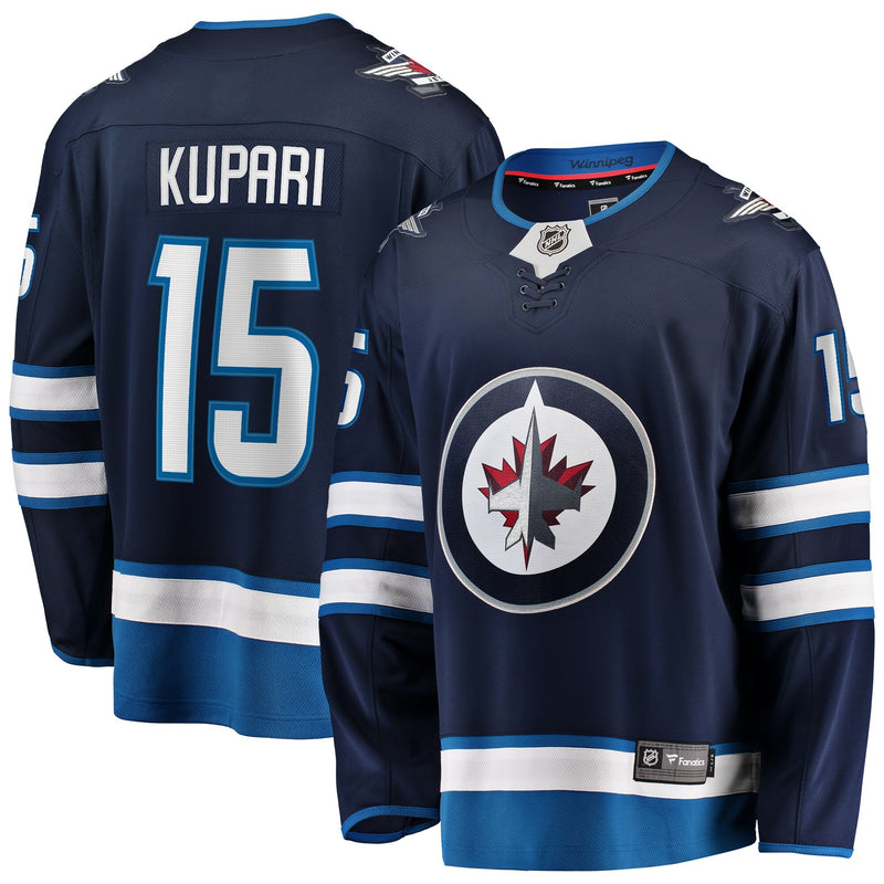 Winnipeg Jets Rasmus Kupari Navy Home Premier Breakaway Player Jersey