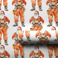 Electrician Christmas Gift Wrap, Lineman Santa Wrapping Paper, Utility Worker Holiday Wrapping Paper, Tradesman Xmas Gift Wrap Paper