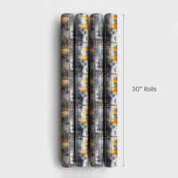 Comfy Candlelight Holiday Gift Wrap, Winter Window Scene Wrapping Paper, Snowy Landscape Christmas Wrapping Paper, Festive Xmas Present Wrap