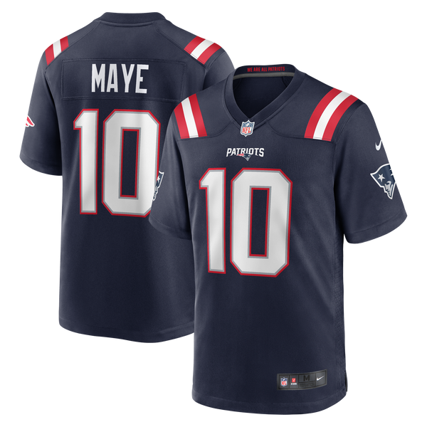 New England Patriots Drake Maye Navy Player Game Jersey