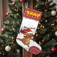 Adorable Joey Australia Christmas Stocking, Personalized Kangaroo Christmas Stocking, Custom Name Holiday Stocking, Kids Animal Xmas Decor Present