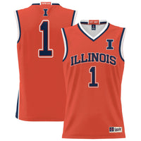 #1 Illinois Fighting Illini Lightweight Basketball Jersey - Orange