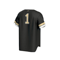 #1 Purdue Boilermakers Lightweight Collegiate Baseball Fashion Jersey - Black