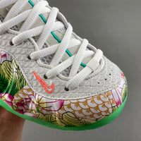 Low Top Sneakers, White Green Colorway, Lace Up Design, Casual Gift for Sneaker Fans