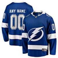 Tampa Bay Lightning Blue Home Breakaway Custom Jersey