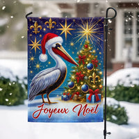 Joyeux Noel Cajun Holiday Flag, Louisiana Pelican Christmas Garden Flag, Double-Sided French Creole Flag, Louisiana State Pride Decor