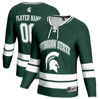 Michigan State Spartans NIL Pick-A-Player Ice Hockey Lightweight Fashion Jersey - Green