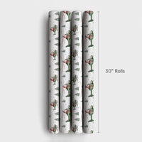 Aviation Holiday Gift Wrap, Santa Helicopter Christmas Wrapping Paper, Whimsical Xmas Wrapping Paper, Pilot Present Wrap