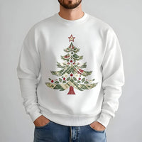 Comfy Holiday Graphic Crewneck, Plaid Christmas Tree Sweatshirt, Rustic Plaid Tree Sweater, Adorable Winter Xmas Pullover, Festive Present