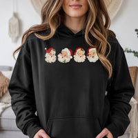 Retro Christmas Graphic Hoodie, Vintage Santa Hoodie, Cheerful Holiday Santa Hoodie, Classic Xmas Sweatshirt, Winter Present for Men and Women