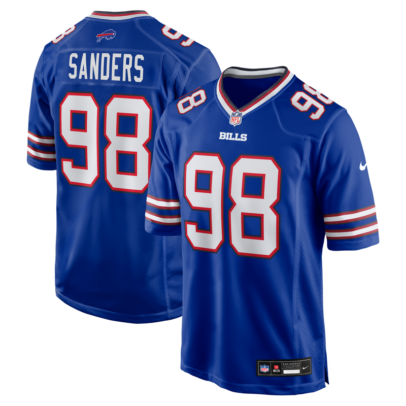 Buffalo Bills T.J. Sanders Royal Team Game Jersey