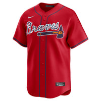 Atlanta Braves Red Alternate Limited Custom Jersey