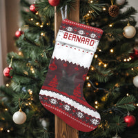Personalized Bunny Holiday Stocking, Rabbit Christmas Stocking, Custom Name Xmas Stocking, Adorable Pet Christmas Decor, Family Holiday Present