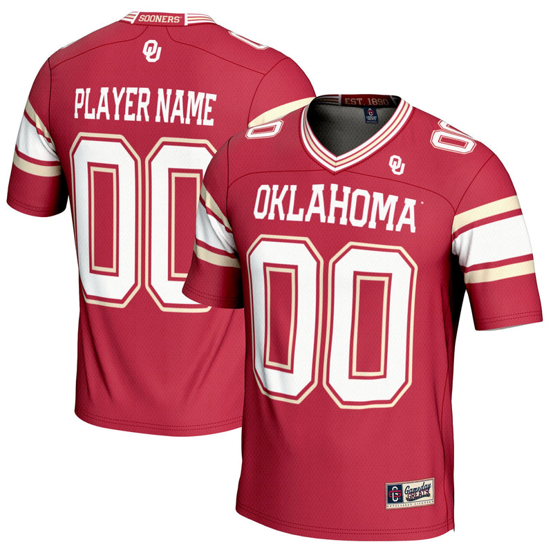 Oklahoma Sooners NIL Pick-A-Player Football Jersey - Crimson