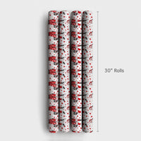 Motorsports Christmas Gift Wrap, Santa Race Car Driver Wrapping Paper, Racing Driver Holiday Gift Wrap, Humorous Christmas Wrapping Paper Roll
