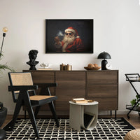 Smoking Santa Wall Art, Cool Santa Claus Canvas Print, Sunglasses Santa Canvas, Edgy Christmas Canvas Art, Holiday Decor Present for Him