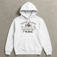Humorous Christmas Hooded Sweatshirt, Probably Just Gonna Jingle Some of the Way Hoodie, Tired Mom Holiday Hoodie, Xmas Lights Pullover Present