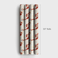 Sports Santa Net Gift Wrap, Spiking Santa Volleyball Wrapping Paper, Humorous Volleyball Player Christmas Present Wrap, Holiday Athlete Paper