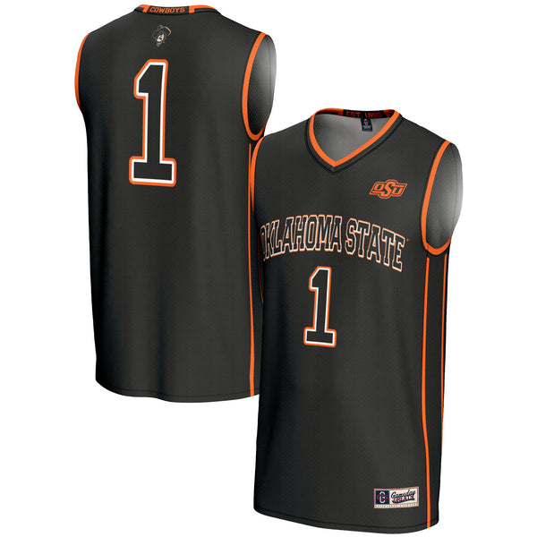 #1 Oklahoma State Cowboys Lightweight Basketball Jersey - Black