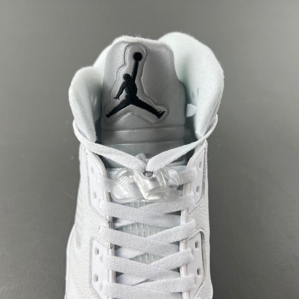 Low Top Sneakers, White Silver Colorway, Leather Footwear, Lace Up Design, Casual Gift for Sneaker Fans