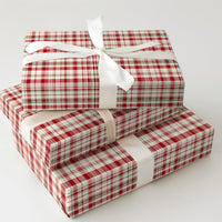Traditional Red Green Tartan Gift Wrap, Christmas Plaid Wrapping Paper, Classic Vintage Holiday Wrapping Paper, Rustic Winter Gift Wrap