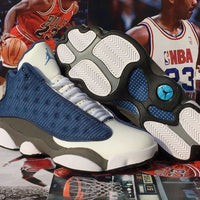 Sneakers, Blue White Gray Colorway, Lace Up Design, Casual Gift for Sneaker Fans